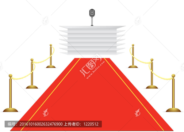 紅地毯，在白色背景的論壇
