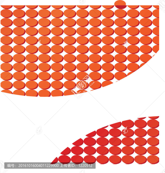 紅色抽象背景與圓形；插圖