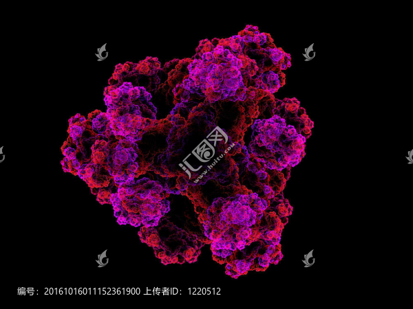 看起來像蛋白質(zhì)的分子結(jié)構(gòu)的分形設(shè)計