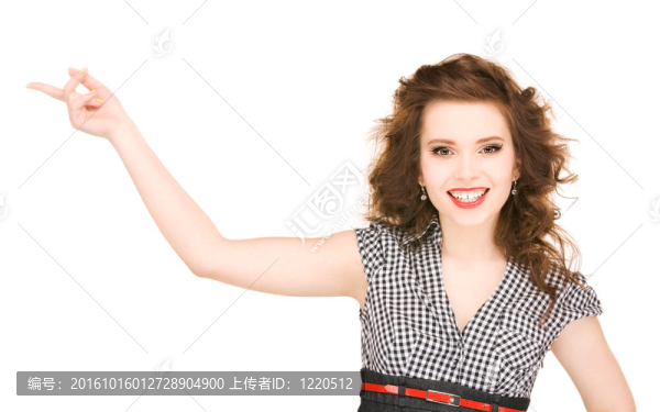 指著手指的女人