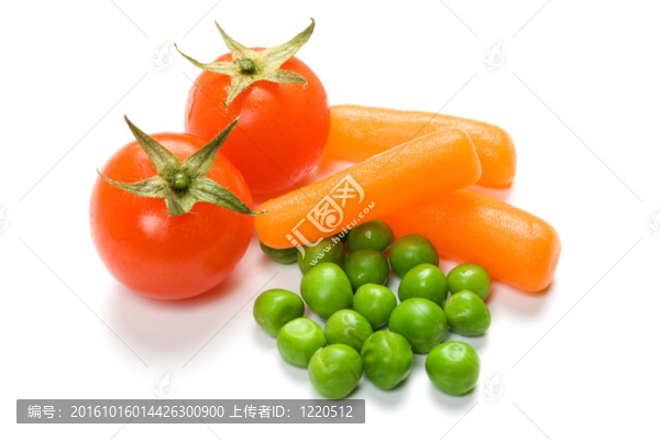 蔬菜在白