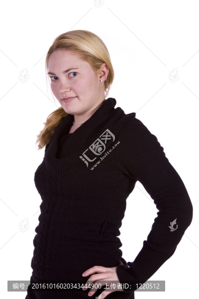 美麗的女孩站起來