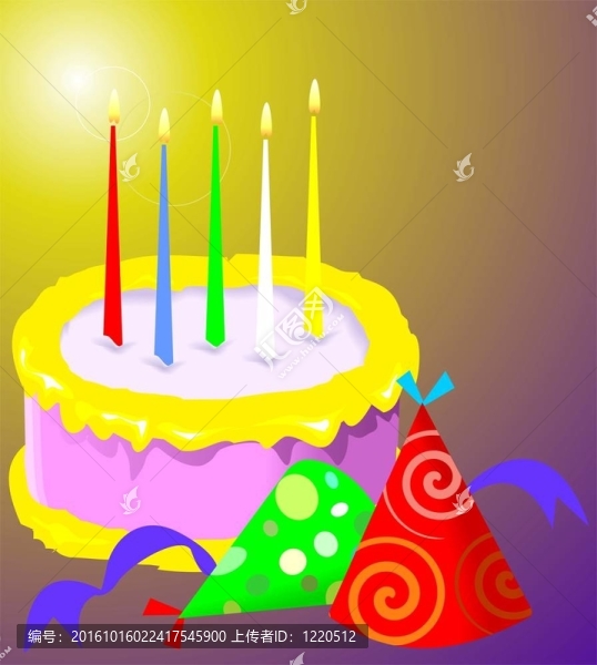 生日蛋糕和蠟燭