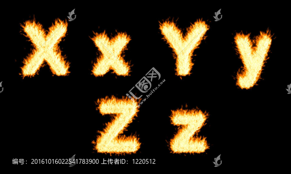 燃燒X；Y；Z字符