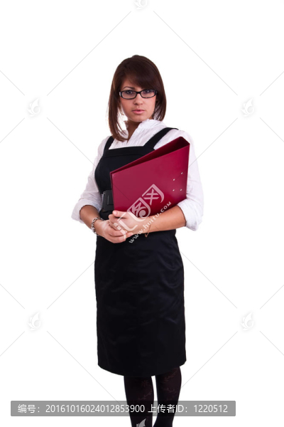 攝影棚中辦公室女性的照片集