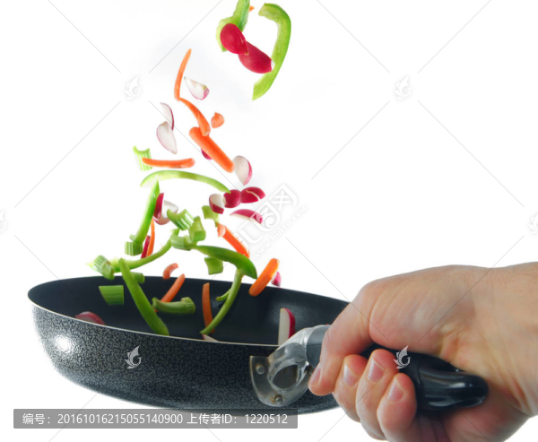 油炸鍋和蔬菜