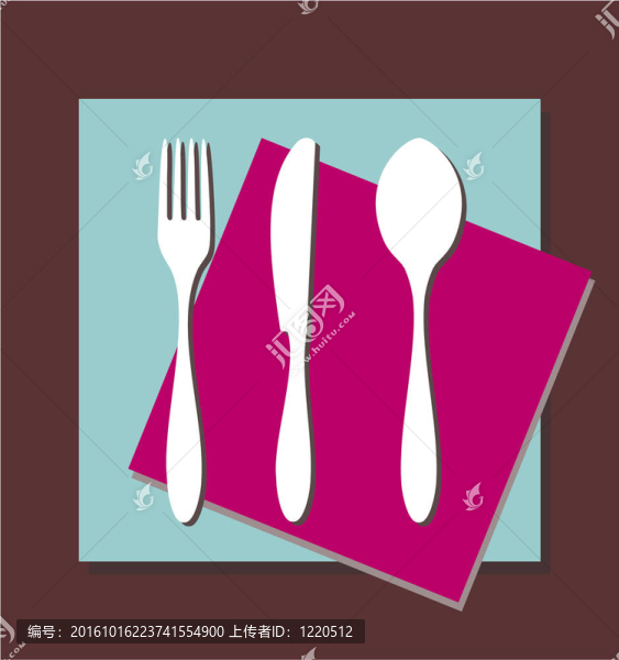 叉；刀叉勺臺(tái)布