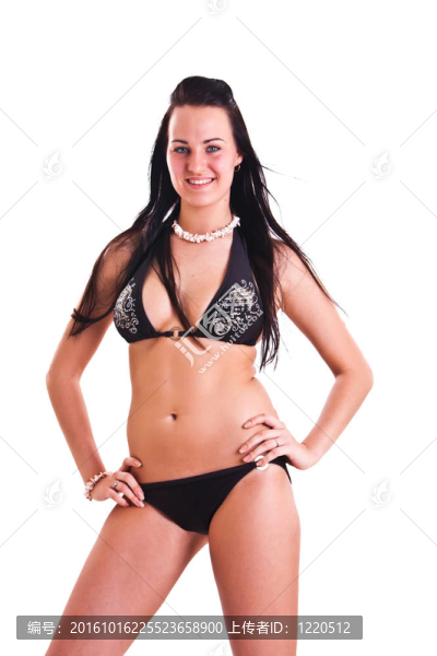 女性泳裝孤立的照片集