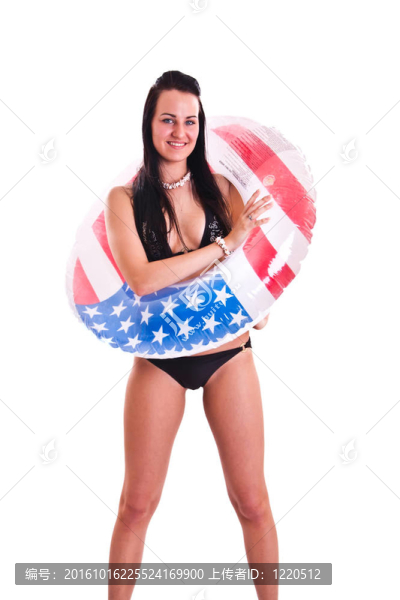 女性泳裝孤立的照片集