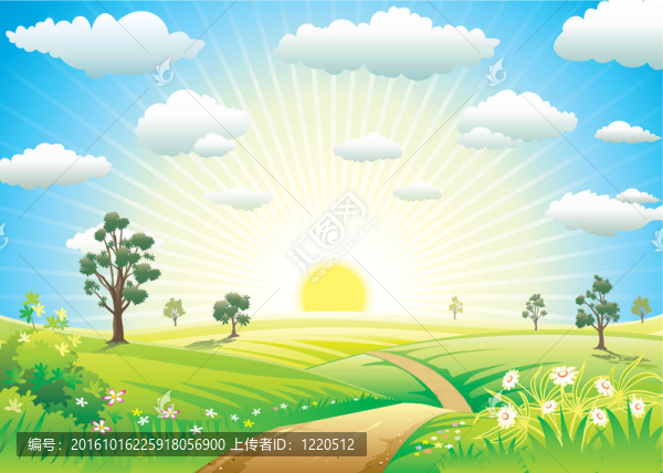 灑滿陽光的草地上