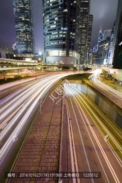 香港的夜晚與高層建筑
