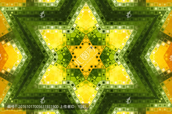 綠色馬賽克拼花圖案