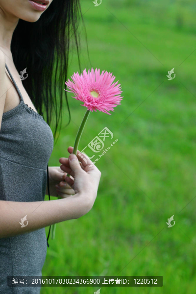 女人與花