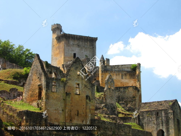 Castle,Commarque；中世紀(jì)