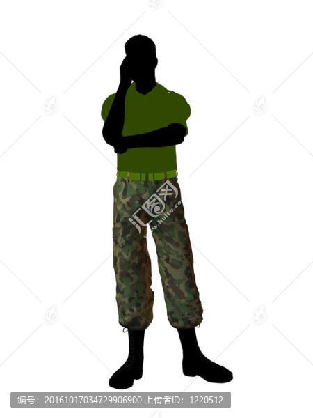 男性士兵剪影