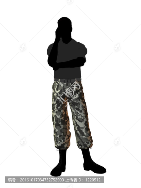 男性士兵剪影