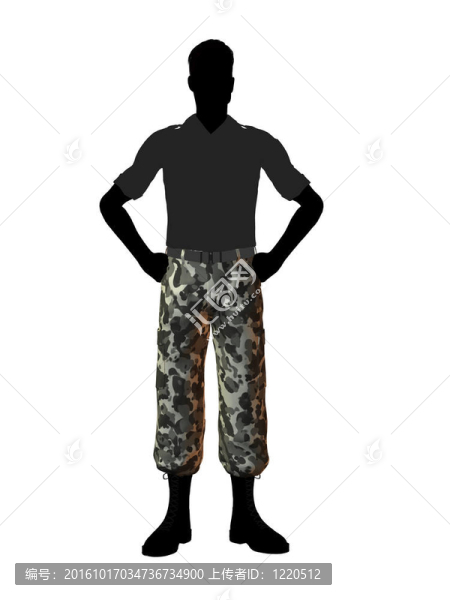 男性士兵剪影