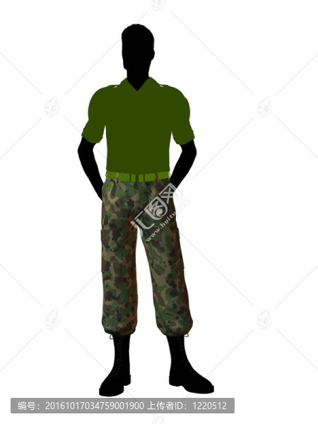 男性士兵剪影