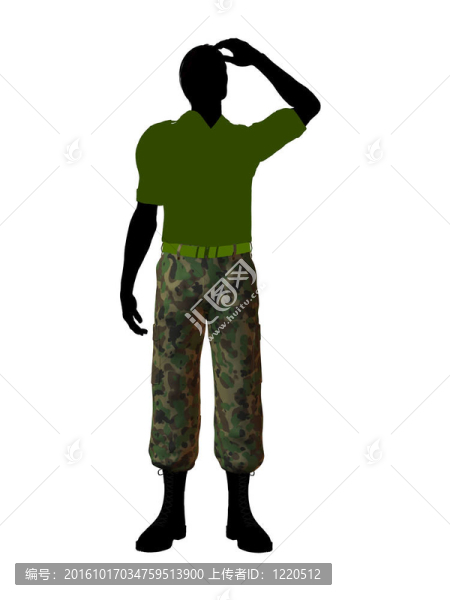 男性士兵剪影