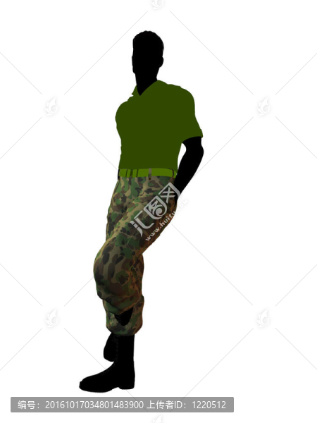 男性士兵剪影