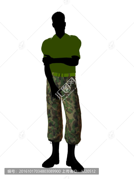 男性士兵剪影