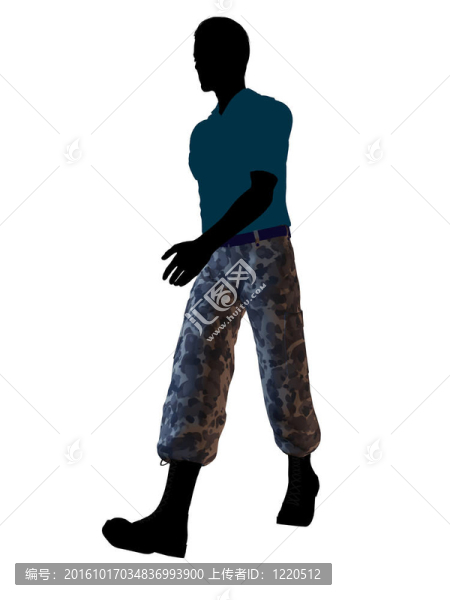 男性士兵剪影