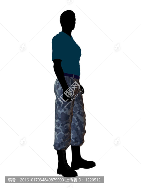 男性士兵剪影