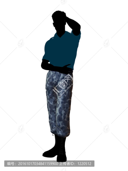 男性士兵剪影