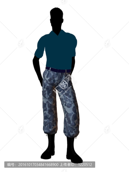 男性士兵剪影
