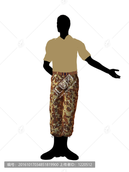 男性士兵剪影