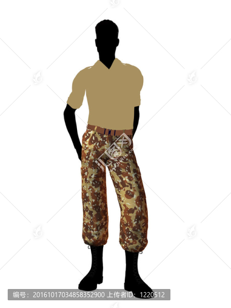 男性士兵剪影