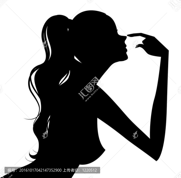 女孩的剪影