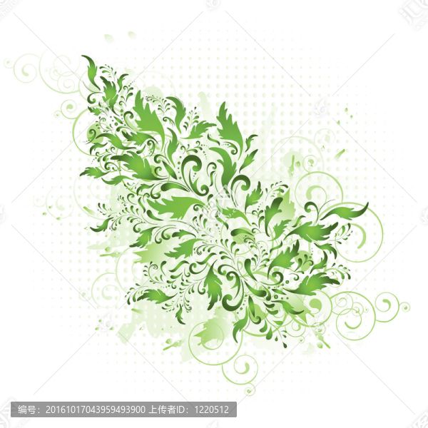 綠色的春天的花