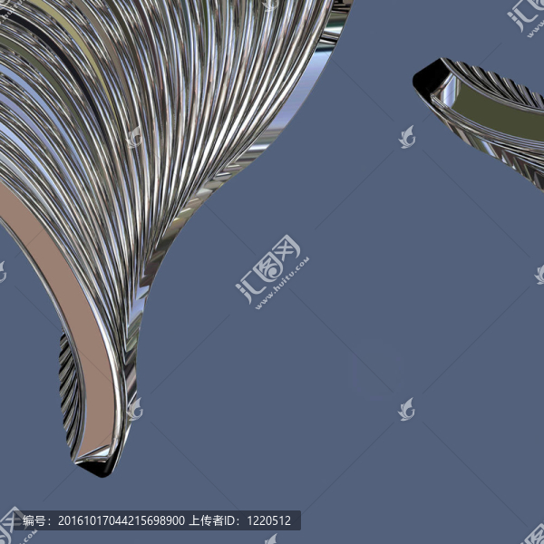 在灰色背景下提取3D繪制鏡面金屬