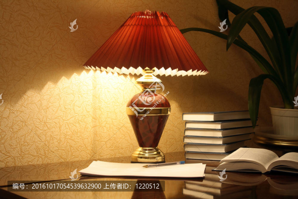 燈和書籍
