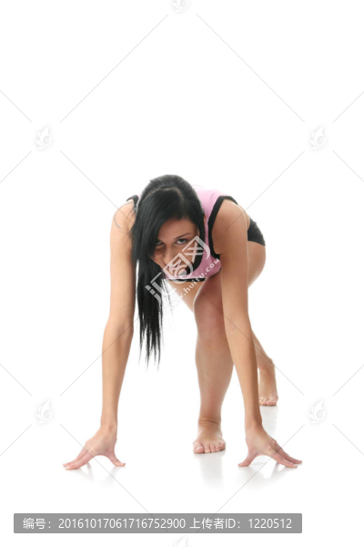 年輕美女在健身時間