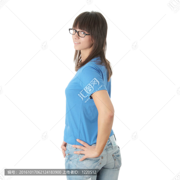 戴眼鏡的青少年學生