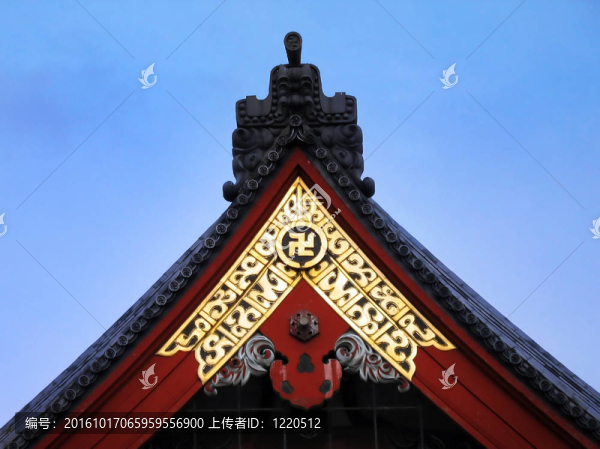 在日本的一個佛教寺廟卍。
