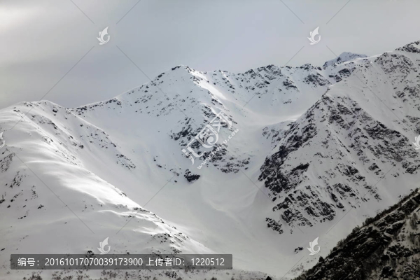 多云天氣的雪