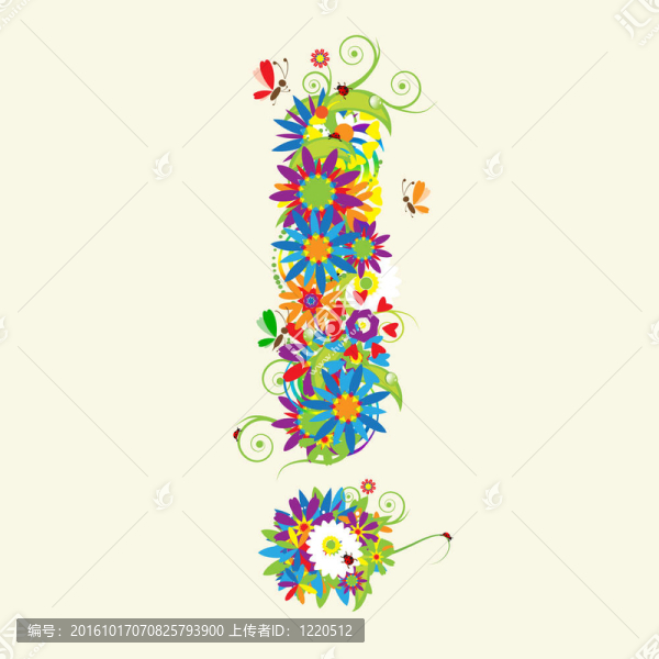 感嘆號(hào)。花藝設(shè)計(jì)。在我的畫廊也看到跡象