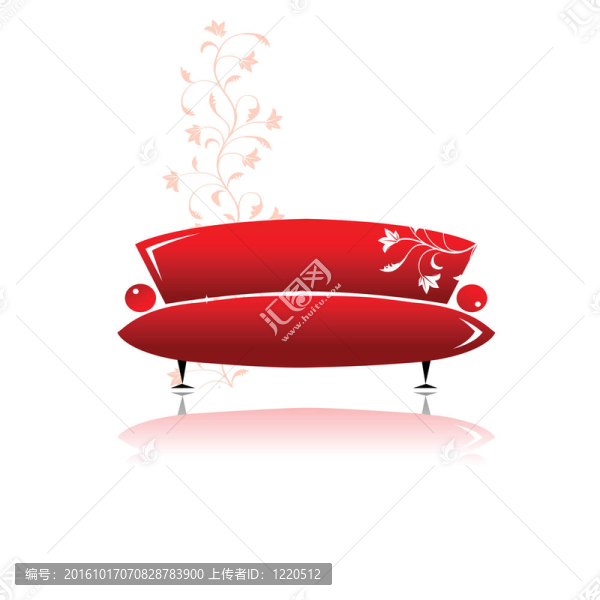 紅色的沙發(fā)設計