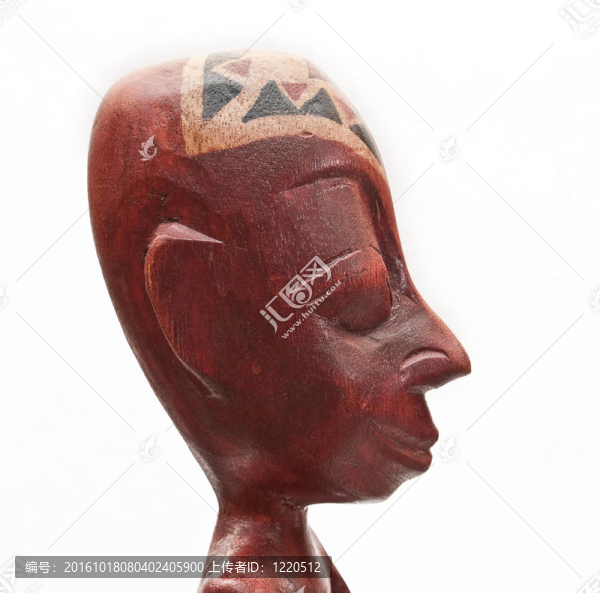 非洲的紀(jì)念品。男人的頭。木材。