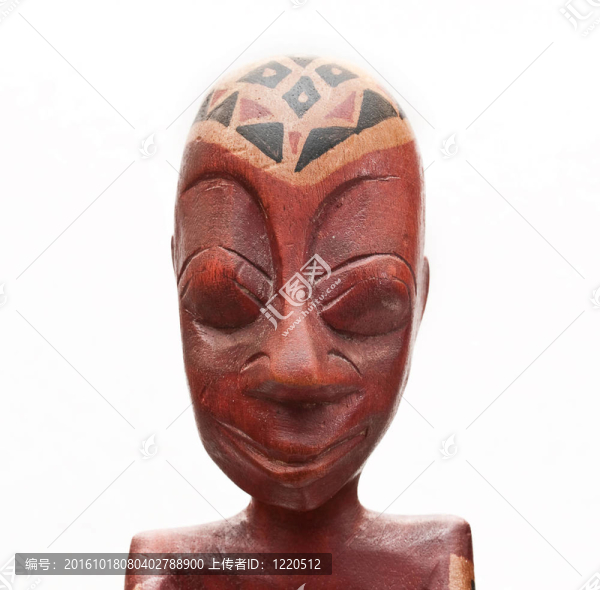 非洲的紀(jì)念品。男人的頭。木材。