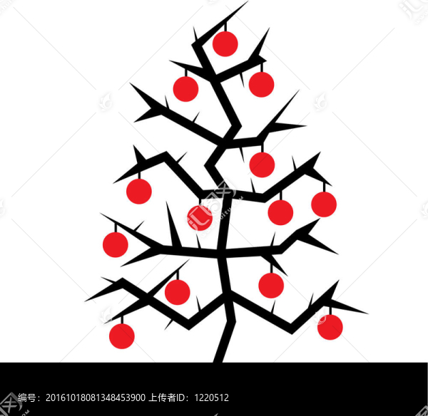 圣誕節(jié)。樹插圖