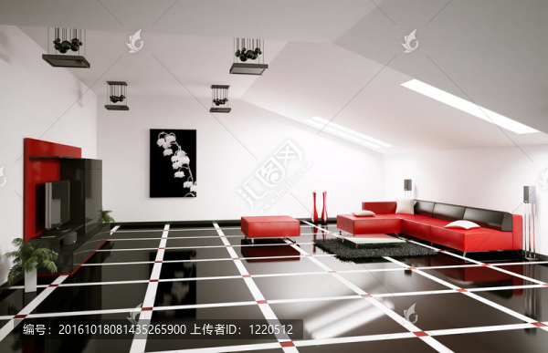 復(fù)式室內(nèi)3D渲染