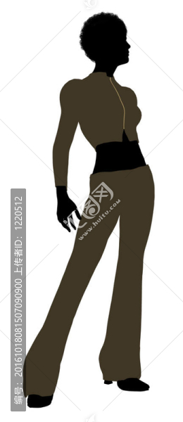 非洲裔女性辦公室插圖剪影