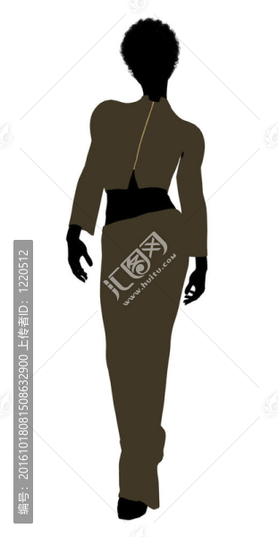 非洲裔女性辦公室插圖剪影