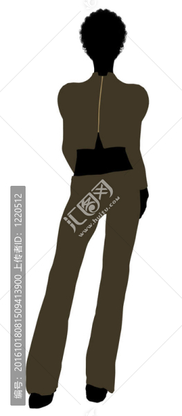 非洲裔女性辦公室插圖剪影