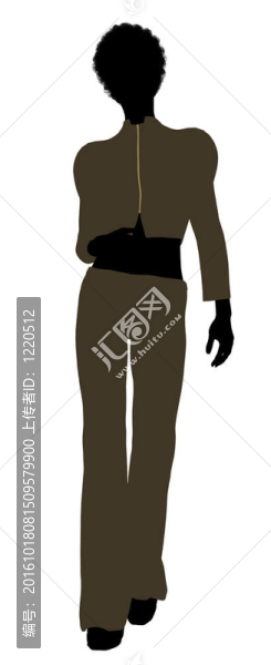 非洲裔女性辦公室插圖剪影