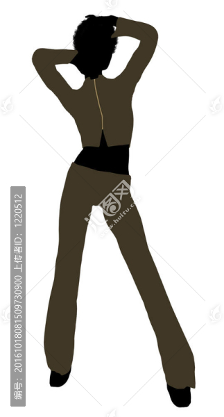 非洲裔女性辦公室插圖剪影